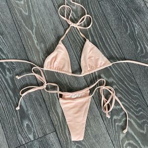 FRANKIES BIKINIS PINK TIA BIKINI TOP AND BOTTOM